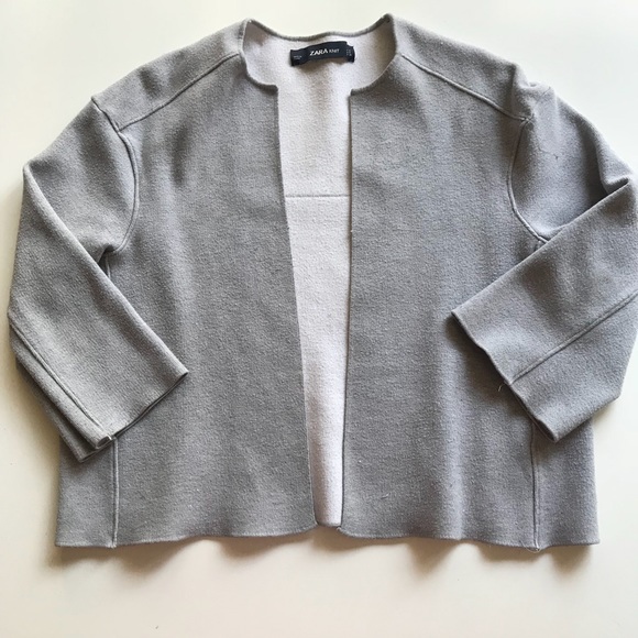Zara Sweaters - Zara Knit Open Front Cardigan Boxy Career